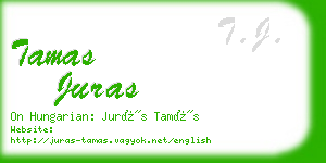 tamas juras business card